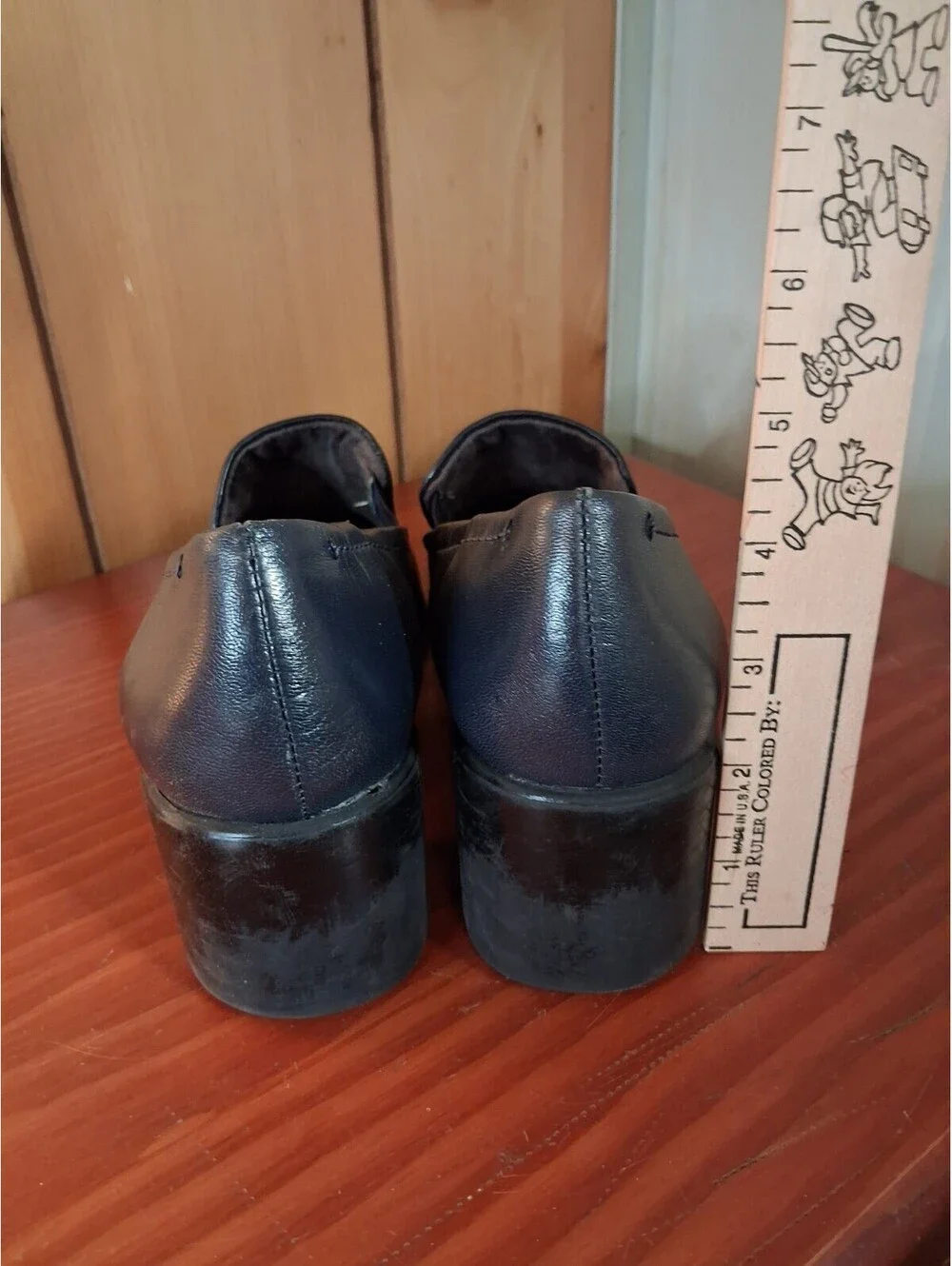 Aerosoles Heartthrob Women's Navy Leather Loafers Slip on Comfort Size 7M Flaw